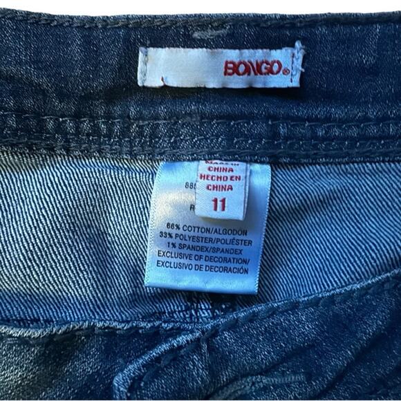Bongo Women’s Embellishment Distressed Straight Leg Jeans Sz 11 - Picture 6 of 13